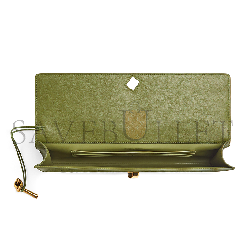 BOTTEGA VENETA ANDIAMO CLUTCH OSTRICH LEATHER 805241V3RQ32498 (31*13*3cm)